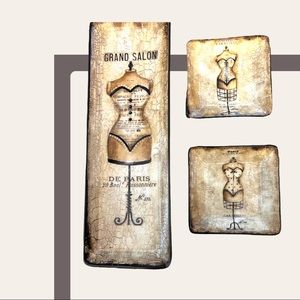 Kimberly Poloson Grand Salon Paris Dress Forms Ceramic Dishes - Set of 3